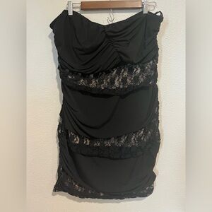 Torrid Vintage Y2K Lace Strapless Body Con Mini Dress Club Night Out Size 3X